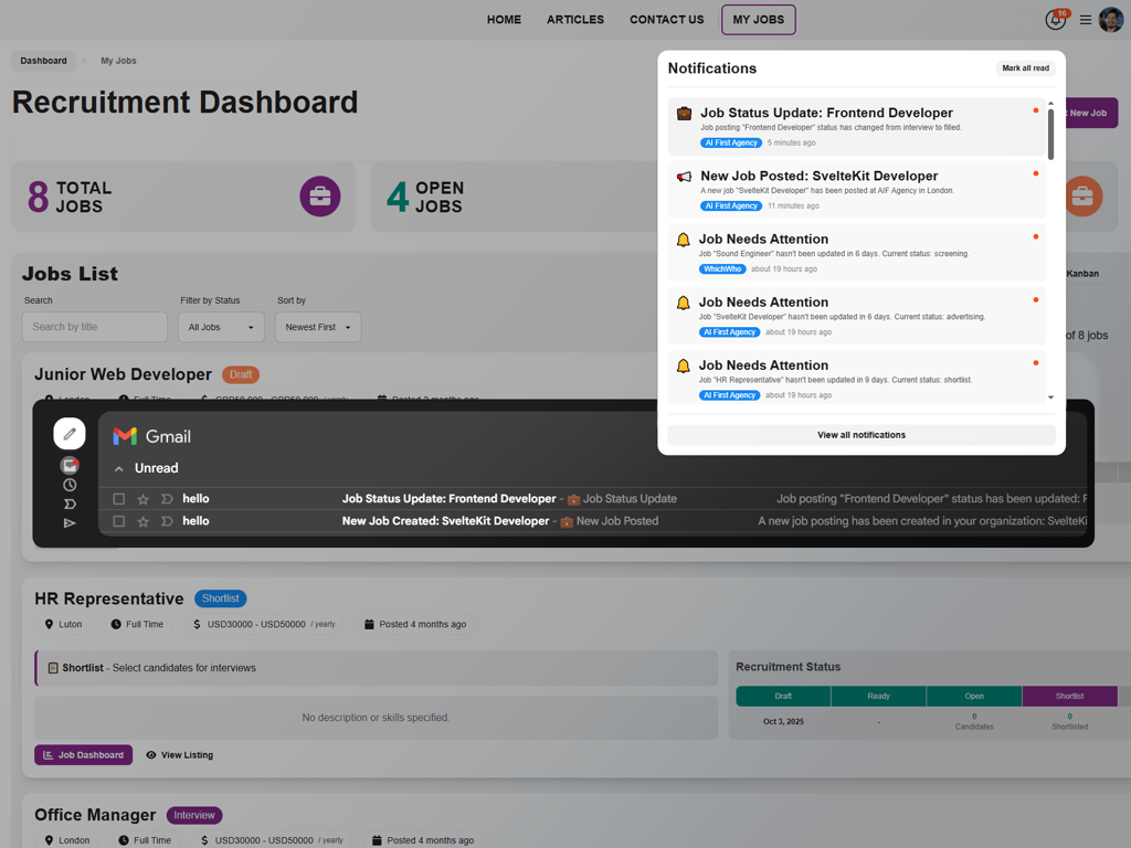 Automatic notifications